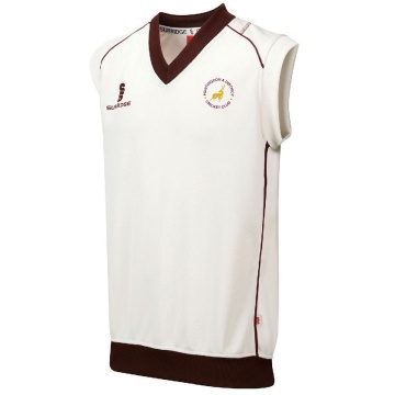 Huntingdon & District CC - Sleeveless Sweater Maroon Trim